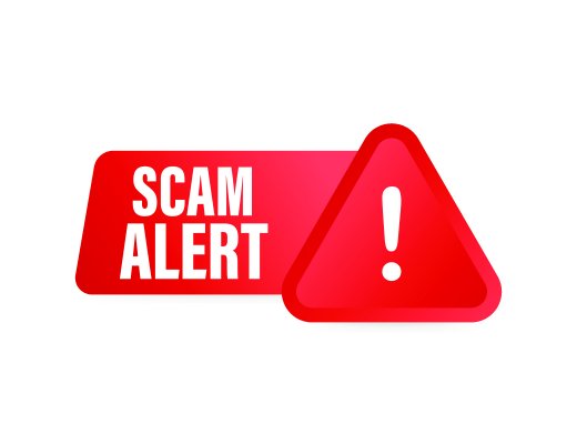 advanced system repair scam red scam alert sign white background